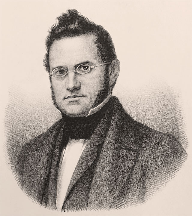 Detaireich gezeichnetes Portrait von Jonas Furrer.